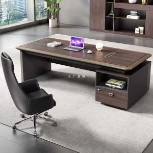 Bàn chủ tịch sang trọng, bàn làm việc kết hợp tủ phụ, bàn làm việc giám đốc tân cổ điển, bàn giám đốc gỗ tự nhiên