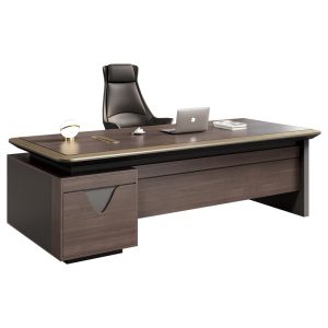 Bàn chủ tịch sang trọng, bàn làm việc kết hợp tủ phụ, bàn làm việc giám đốc tân cổ điển, bàn giám đốc gỗ tự nhiên - Hình 4