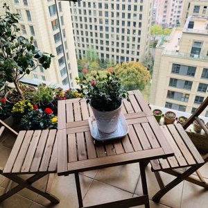 Bàn có thể gập lại phòng nhỏ Bàn ăn sân vườn ban công Bàn ghế nhỏ Bàn trà đơn giản Bàn vuông Bàn cà phê