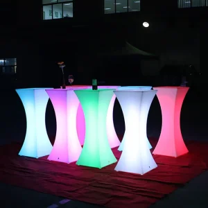 Bàn cocktail LED 110cm – Bàn bar nhựa chiếu sáng độc đáo cho quán cà phê và sự kiện - Hình 2