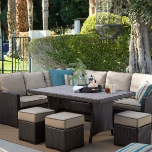 Ban Công Mây Sofa Phòng Mẫu Khách Sạn, Sân Sân Thượng, Sofa Góc Bàn Cà Phê Ngoài Trời, Sofa Giả Mây - Hình 2