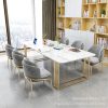 Bàn đá cẩm thạch nhân tạo đơn giản hiện đại đào tạo phòng hội nghị bàn dài bàn làm việc tiếp tân bàn đàm phán