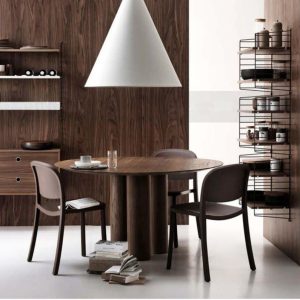 Bàn đàm phán giải trí hiện đại Bàn cà phê thiết kế Bàn tròn cá tính và ghế Italy Bàn ăn tròn bằng gỗ nguyên khối