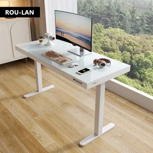 Bàn Điện Bàn Nâng Nhà Bàn Làm Việc Bàn Máy Tính Bàn Học Bàn Làm Việc Văn Phòng Kính Cường Lực Bàn Chơi Game - Hình 2