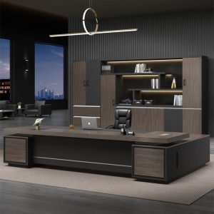 Bàn điều hành nhập khẩu, bàn làm việc cho lãnh đạo, bàn làm việc giám đốc tân cổ điển, bàn giám đốc chân sắt - Hình 2