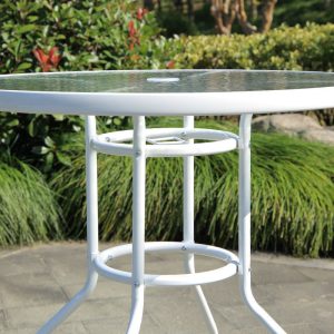 Bàn gấp đơn giản ngoài trời thép carbon nghệ thuật Bàn tròn nhỏ Bàn ăn Bàn dài ban công nhà lưới đỏ quán trà sữa quán cà phê - Hình 3