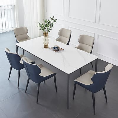 Bàn ghế ăn bằng đá phiến nhẹ sang trọng đơn giản gia đình nhỏ hợp kim nhôm hợp kim nhôm Bắc Âu sáng hình chữ nhật kiểu Ý tối giản Bàn ghế ăn bằng đá phiến nhẹ sang trọng đơn giản gia đình nhỏ hợp kim nhôm hợp kim nhôm Bắc Âu sáng hình chữ nhật kiểu Ý tối giản