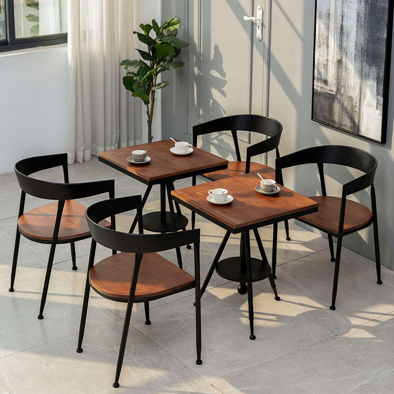 Bàn ghế ăn bằng sắt rèn ban công giản dị Bàn tròn Gỗ đặc Mỹ phong cách công nghiệp cổ điển quán trà sữa quán cà phê Bàn ghế - Hình 3 Bàn ghế ăn bằng sắt rèn ban công giản dị Bàn tròn Gỗ đặc Mỹ phong cách công nghiệp cổ điển quán trà sữa quán cà phê Bàn ghế - Hình 3