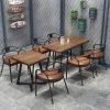 Bàn ghế ăn gỗ đặc Mỹ nhà hàng cafe bar Bàn ghế ăn sắt rèn nhỏ ăn uống bình thường Bàn vuông nhỏ