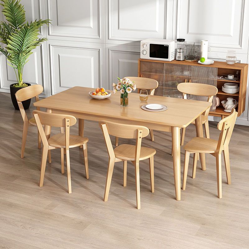 Bàn ghế ăn gỗ nguyên khối Bắc Âu kết hợp hiện đại đơn giản gia đình phòng ăn nhỏ bàn ăn chữ nhật bàn ăn nhà hàng - Hình 2 Bàn ghế ăn gỗ nguyên khối Bắc Âu kết hợp hiện đại đơn giản gia đình phòng ăn nhỏ bàn ăn chữ nhật bàn ăn nhà hàng - Hình 2