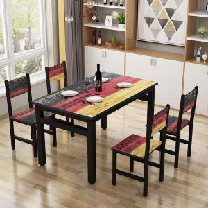 Bàn ghế ăn nhà hàng căng tin nhà hàng mì Bàn nhà hàng Bàn ghế ăn 4 người cafe ăn nhanh nhà hàng thức ăn nhanh - Hình 3
