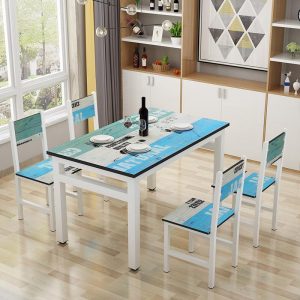 Bàn ghế ăn nhà hàng căng tin nhà hàng mì Bàn nhà hàng Bàn ghế ăn 4 người cafe ăn nhanh nhà hàng thức ăn nhanh - Hình 4