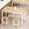 Bàn ghế ăn nhanh kết hợp quán ăn nhanh nhà hàng quán ăn sáng đơn giản khách sạn bàn ăn nhà hàng phở chữ nhật