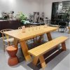 Bàn ghế Bắc Âu Bàn ăn Italy bằng gỗ nguyên khối Bàn dài Bàn cà phê Bàn ăn gia đình Bàn gỗ hình chữ nhật nhà hàng đàm phán Bàn ghế