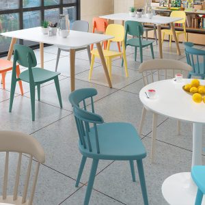 Bàn ghế Bắc Âu Bàn Ăn Nhà Màu Trắng Đơn Giản Trà Sữa Cà Phê Tráng Miệng Cửa Hàng Bánh Đàm Phán Bàn Tròn Nhỏ Thương Mại - Hình 2