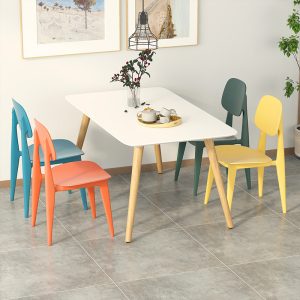 Bàn ghế Bắc Âu Bàn Ăn Nhà Màu Trắng Đơn Giản Trà Sữa Cà Phê Tráng Miệng Cửa Hàng Bánh Đàm Phán Bàn Tròn Nhỏ Thương Mại - Hình 4