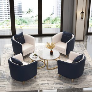 Bàn ghế Bắc Âu Bàn ghế sofa nhiều chỗ sảnh khách sạn giải trí đàm phán sofa quán cà phê quán trà sữa ghế sofa - Hình 3