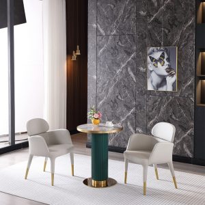 Bàn ghế Bắc Âu bằng đá cẩm thạch Bàn tròn nhỏ hiện đại Bàn ăn sang trọng quán cà phê Bàn bán hàng văn phòng khách sạn đàm phán Bàn ghế - Hình 2