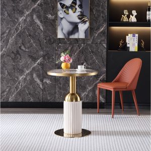 Bàn ghế Bắc Âu bằng đá cẩm thạch Bàn tròn nhỏ hiện đại Bàn ăn sang trọng quán cà phê Bàn bán hàng văn phòng khách sạn đàm phán Bàn ghế - Hình 3