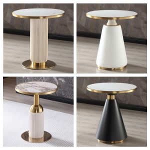 Bàn ghế Bắc Âu bằng đá cẩm thạch Bàn tròn nhỏ hiện đại Bàn ăn sang trọng quán cà phê Bàn bán hàng văn phòng khách sạn đàm phán Bàn ghế