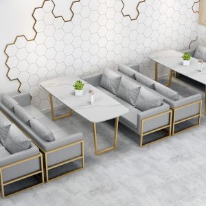 Bàn ghế Bắc Âu Cafe Quán Trà Sữa Bàn Ghế Đàm Phán Thông Thường Thanh Quán Ăn Thương Mại Nhà Hàng Phương Tây Ghế Sofa - Hình 2