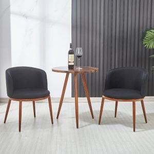 Bàn ghế Bắc Âu đàm phán Bàn ăn và ghế giả gỗ nguyên khối hiện đại ban công phòng nhỏ giải trí sáng tạo ghế quán trà sữa - Hình 4