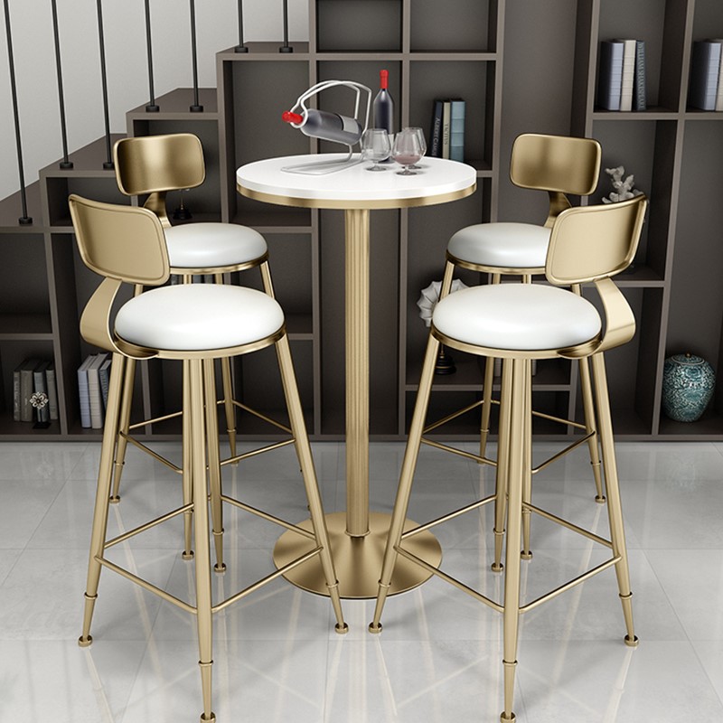 Bàn ghế Bắc Âu Đơn Giản Đá Cẩm Thạch Thanh Bàn Cà Phê Sắt Rèn Tròn Bàn Ghế Nhà Phòng Khách Giải Trí Ghế Cao - Hình 3 Bàn ghế Bắc Âu Đơn Giản Đá Cẩm Thạch Thanh Bàn Cà Phê Sắt Rèn Tròn Bàn Ghế Nhà Phòng Khách Giải Trí Ghế Cao - Hình 3