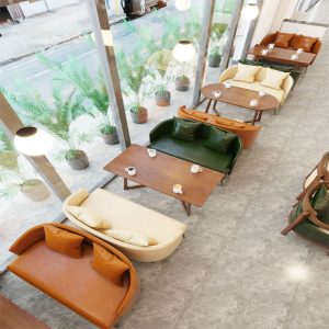 Bàn ghế Bắc Âu Đơn Giản Giản Dị Bàn Ghế Sofa Trà Sữa Tráng Miệng Quán Ăn Vặt Bàn Ghế Cafe Sofa Bàn Ghế - Hình 2