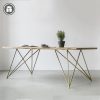 Bàn ghế Bắc Âu Đơn Giản Gỗ Chắc Chắn Bàn Ăn Sáng Tạo Đồng Hồ Nam Sắt Nhà Bàn Làm Việc Giải Trí Nhà Hàng Cafe Bàn Ghế