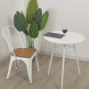 Bàn ghế Bắc Âu Eames tròn lắp ráp quán trà sữa Bàn tròn đàm phán Bàn tròn nhỏ sơn trắng