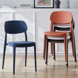 Bàn ghế Bắc Âu Ghế Nhựa Dày Nhà Ghế Ăn Lưng Phân Bàn Ghế Lưới Đỏ Ghế Cafe Đèn Nhà Hàng Cao Cấp Ghế