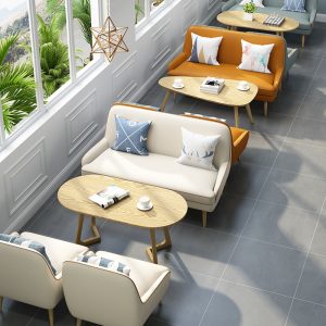 Bàn ghế Bắc Âu Giản Dị Món Tráng Miệng Quán Trà Sữa Sofa Nhà Hàng Tây Quầy Sách Đơn Giản Quán Cà Phê Tiếp Tân Đàm Phán Khu Vực Chỗ Ngồi Bàn Ghế - Hình 2