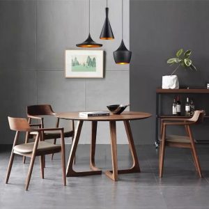 Bàn ghế Bắc Âu Gỗ Chắc Chắn Bàn Ăn Nhà Hàng Tròn Bàn Ăn Và Ghế Gia Đình Nhỏ Nhà Hàng Bàn Tròn Quán Cà Phê Bàn Đàm Phán - Hình 2