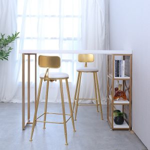 Bàn ghế Bắc Âu Gỗ Chắc Chắn Thanh Bàn Đá Cẩm Thạch Bàn Ăn Nhà Hiện Đại Nhỏ Gọn Bàn Quán Trà Sữa Bàn Ghế Tủ Trà - Hình 2