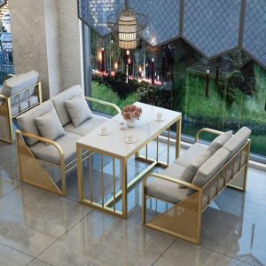 Bàn ghế Bắc Âu Hiện Đại Trà Sữa Nhà Hàng Cửa Hàng Quần Áo Quán Cà Phê Đàm Phán Ghế Sofa Bàn Ghế