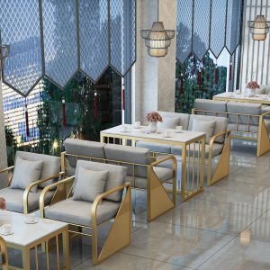 Bàn ghế Bắc Âu Hiện Đại Trà Sữa Nhà Hàng Cửa Hàng Quần Áo Quán Cà Phê Đàm Phán Ghế Sofa Bàn Ghế - Hình 4