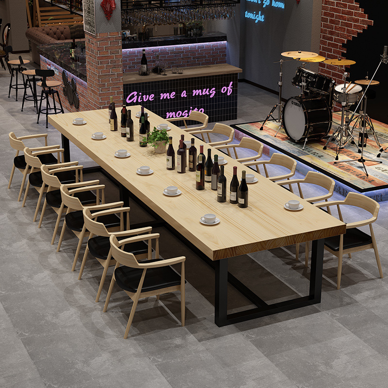 Bàn ghế Bắc Âu Hình Chữ Nhật Gỗ Chắc Chắn Bảng Lớn Bàn Ăn Thanh Cafe Ăn Nhà Hàng Bàn Ăn Hiện Đại Bàn Ghế - Hình 3 Bàn ghế Bắc Âu Hình Chữ Nhật Gỗ Chắc Chắn Bảng Lớn Bàn Ăn Thanh Cafe Ăn Nhà Hàng Bàn Ăn Hiện Đại Bàn Ghế - Hình 3