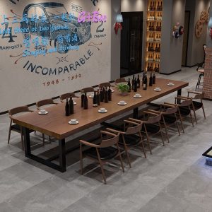 Bàn ghế Bắc Âu Hình Chữ Nhật Gỗ Chắc Chắn Bảng Lớn Bàn Ăn Thanh Cafe Ăn Nhà Hàng Bàn Ăn Hiện Đại Bàn Ghế