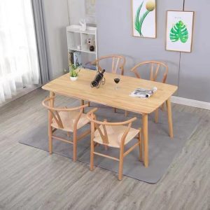 Bàn ghế Bắc Âu Italy Gỗ Chắc Chắn Đơn Giản Thời Trang Thông Thường Đa Quy Cách Bàn Ăn Gia Đình phòng nhỏ Nội Thất Gỗ Sồi Trắng Bàn Ăn Cà Phê