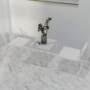 Bàn ghế Bắc Âu nhà hàng quán cà phê Bàn ăn đá phiến tròn trong món tráng miệng uống quán trà sữa Bàn ghế giải trí - Hình 2