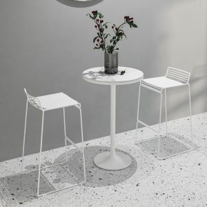 Bàn ghế Bắc Âu nhà hàng quán cà phê Bàn ăn đá phiến tròn trong món tráng miệng uống quán trà sữa Bàn ghế giải trí