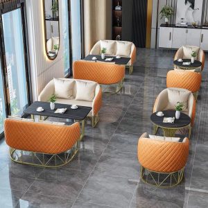 Bàn ghế Bắc Âu Nhà Hàng Tây Ghế Sofa Sảnh Khách Sạn Đàm Phán Bàn Ăn Đá Cẩm Thạch Quán Cafe Quán Trà Sữa Bàn Ghế - Hình 2