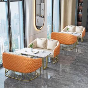Bàn ghế Bắc Âu Nhà Hàng Tây Ghế Sofa Sảnh Khách Sạn Đàm Phán Bàn Ăn Đá Cẩm Thạch Quán Cafe Quán Trà Sữa Bàn Ghế
