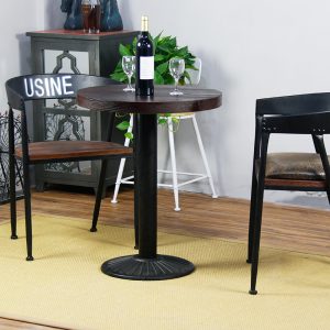 Bàn ghế Bắc Âu Phong Cách Công Nghiệp Gỗ Chắc Chắn Bàn Tròn Nhỏ Nhạc Thanh Trà Nhà Hàng Cafe Giải Trí Gỗ Chắc Chắn Bàn Ăn Tròn - Hình 2