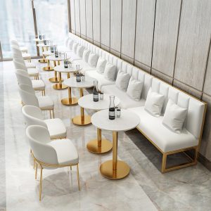 Bàn ghế Bắc Âu quán trà sữa đơn giản ghế sofa Bàn ghế cà phê cửa hàng tráng miệng nhà hàng phương Tây giải trí thanh đồ nội thất phòng ăn - Hình 2