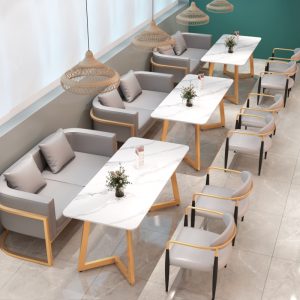 Bàn ghế Bắc Âu quán trà sữa sofa Bàn ghế giải trí cafe sofa trà nhà hàng cửa hàng tráng miệng thương mại ghế sofa