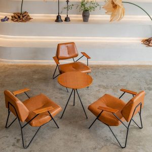 Bàn ghế Bắc Âu Sân Rèn Sắt Quán Cà Phê Ban Công Giải Trí Bàn Ghế Quán Trà Sữa Ghế Sofa Đơn