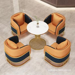 Bàn ghế Bắc Âu sang trọng họp khách tiếp khách sofa bán hàng tòa nhà tiếp tân đàm phán Bàn ghế khách sạn quán cà phê ghế thư giãn - Hình 2