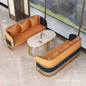 Bàn ghế Bắc Âu sang trọng họp khách tiếp khách sofa bán hàng tòa nhà tiếp tân đàm phán Bàn ghế khách sạn quán cà phê ghế thư giãn - Hình 4