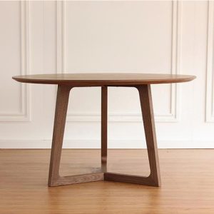 Bàn ghế Bắc Âu sang trọng nguyên chất gỗ Bàn ăn nhà phòng nhỏ Bàn tròn giải trí cafe Bàn ghế Bàn đàm phán đơn giản - Hình 2